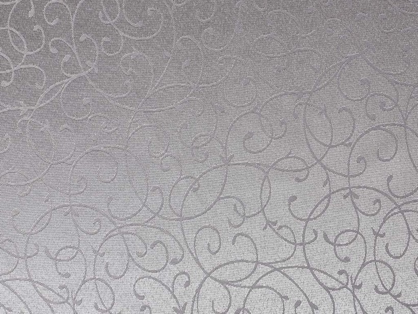 Tesătură decorativă de lux pentru fete de masa - gri-argint desen stilou