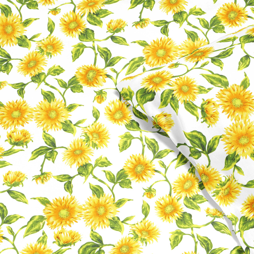 Lenjerie de pat 100% bumbac - floarea-soarelui