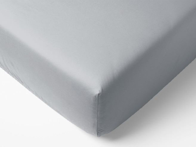 Cearceaf de pat cu elastic din bumbac satinat de lux - model 009 - gri platiniu