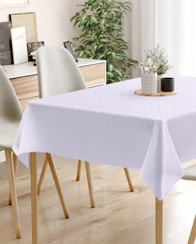 Față de masă de lux teflonată - albă cu o nuanță ușoară în violet