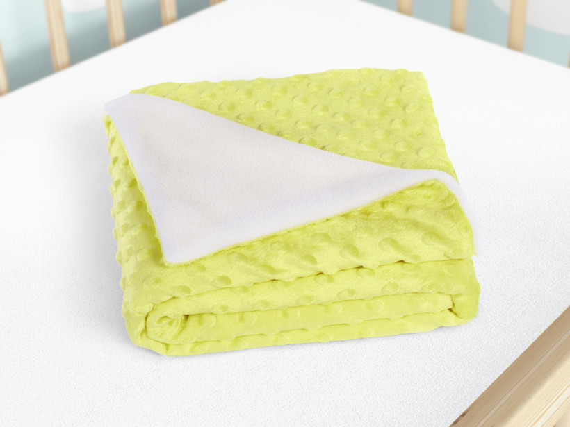 Pătură pentru copii MINKY - verde fosforeşcent - 75x100 cm
