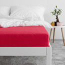 Cearceafuri de pat din terry cu elastic - roșu