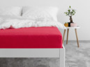 Cearceafuri de pat din terry cu elastic - roșu
