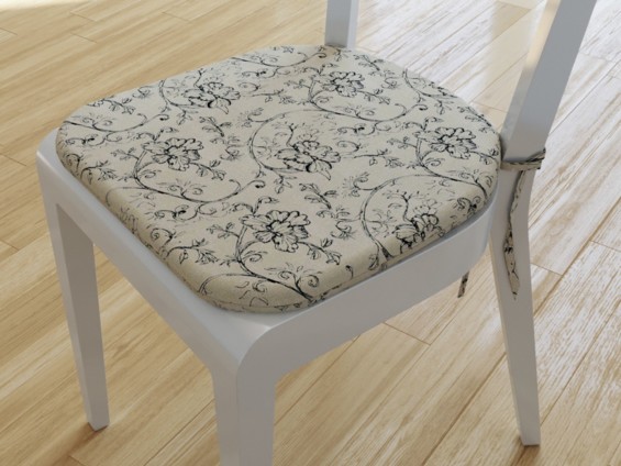 Pernă pentru scaun rotundă decorativă 39x37cm - LONETA - model 292