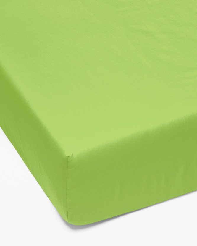 Cearceaf de pat 100% bumbac cu elastic - verde
