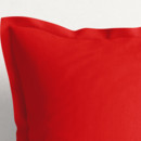Față de pernă din bumbac cu tiv decorativ - roșie
