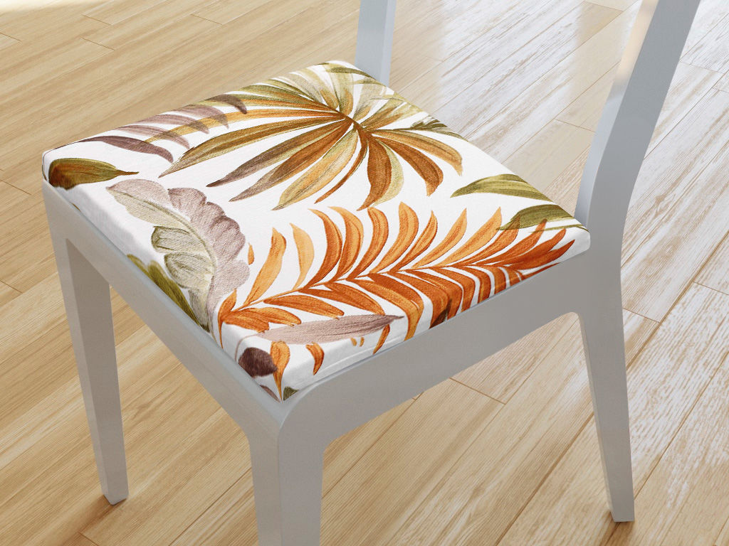Pernă pentru scaun 38x38 cm - LONETA - frunze de palmier colorate