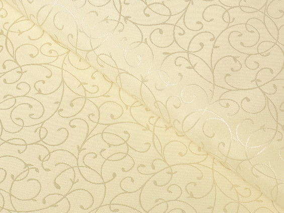 Tesătură decorativă de lux pentru fete de masa - vanilie desen stilou - lătime 150, 300 cm