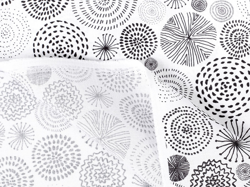 Țesătură teflonată pentru fețe de masă - cercuri abstracte