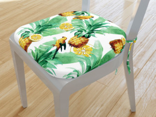 Pernă pentru scaun din bumbac 39x37cm - model 062 paradis tropical