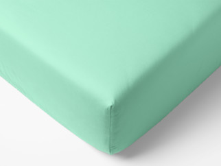 Cearceaf de pat din bumbac cu elastic - mentă