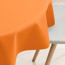 Față de masă din bumbac portocaliu - rotundă