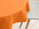Față de masă din bumbac portocaliu - rotundă