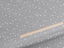 Țesătură din bumbac 100% SIMONA - model 513 - steluțe albe pe gri deschis - la metru - lățime 160 cm