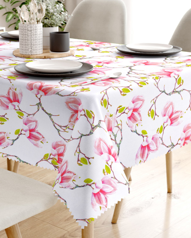 Față de masă teflonată - magnolii roz