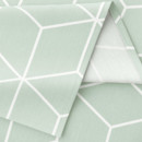 Napron de masă 100% bumbac - mozaic verde-mentă