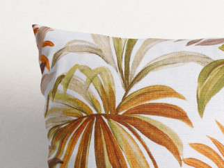 Față de pernă decorativă LONETA - model 542 frunze de palmier colorate